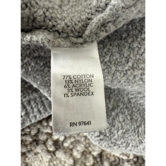 J Jill Womens Sz S Wool Cotton Blend Cowl Neck Sweater Gray Long Sleeve Pullover - Picture 6 of 8